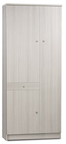 Armadio 3 Ante 1 Cassetto 77x183x34 cm Eucalipto