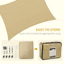 Vela Ombreggiante Protettiva 4x3m  in HDPE Beige