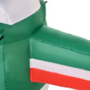 Babbo Natale Gonfiabile su Elicottero 155x63x107 cm con Luci LED Multicolore