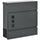 Cassetta Postale 3 Fessure 37x10,5x37 cm 2 Chiavi in Acciaio Zincato Grigio