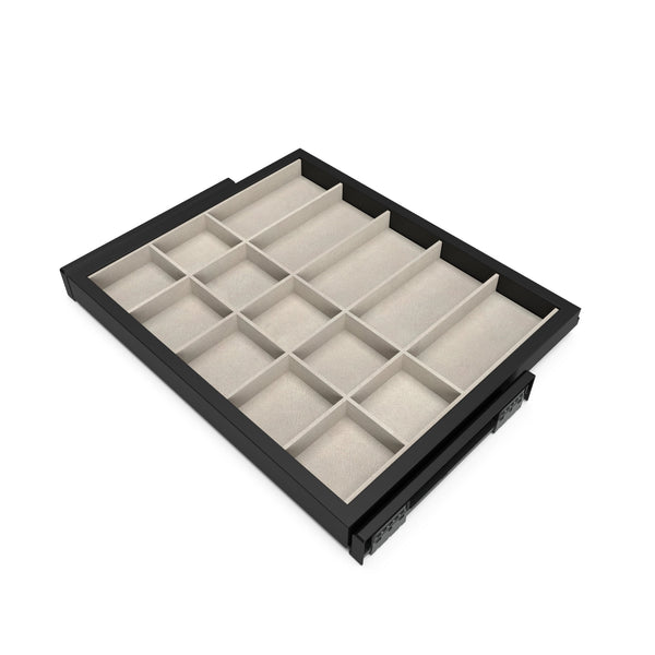 online Kit Cassetto Organizzatore e Telaio per Armadio 600 mm in Alluminio e Plastica Emuca Grigio Pietra