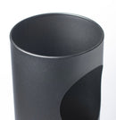 Pattumiera Gettacarte Ø24,3xh66,5 cm con Posacenere In Acciaio Verniciato Nero