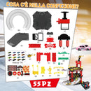 Pista da Corsa Garage Giocattolo per Bambini con Elicottero 