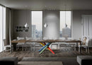 Tavolo Allungabile 140-400x90x77 cm Volantis Noce Telaio 4B 