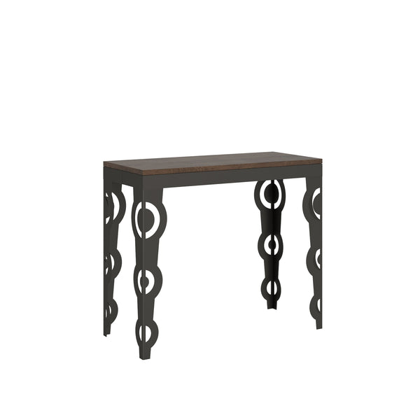 sconto Consolle Allungabile 90-300x40x77 cm in Nobilitato Marrone