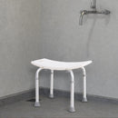 Sgabello per Doccia Bagno antiscivolo bianco altezza regolabile 