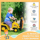 Trattore Muletto Cavalcabile per Bambini  86x27,5x47,5 cm con Portaoggetti Giallo e Nero