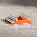 Cavalletto per Moto 15x11,5x4 cm con Sostegno Antiscivolo e 3 Rulli in Acciaio e Alluminio Arancione  