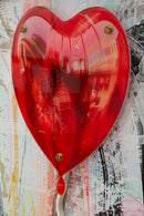 Stampa con LED su Tela Heart 60x3,5x90 cm in Tela e Plastica e MDF Multicolor      