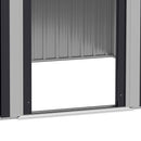 Casetta Box da Giardino Porta Utensili 200x150x190 cm in Acciaio Zincato Nero