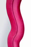 Specchio da Muro Miki Velluto Fuxia 60x4x160 cm in MDF e Poliestere e Specchio Fucsia      