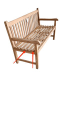 Panca 3 Posti da Giardino in Legno Teak Vorghini Lampedusa Seconda Scelta