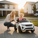 Macchina Elettrica per Bambini Licenza Land Rover Evoque 12V con Telecomando Bianco