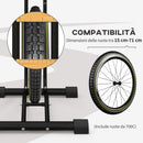 Supporto per Bici con Ganci Regolabili Compatibile con Biciclette 24"-29" e 700c in Metallo Nero      