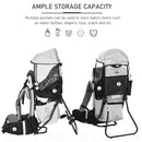 Zaino Porta Bimbo Pieghevole per Trekking  Grigio