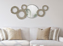 Pannello da Muro Hop con Specchio 106x3,8x48 cm in Ferro e MDF e Specchio Argento      