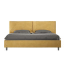 Letto Matrimoniale Imbottito in Microfibra Appia Large Ocra Varie Misure