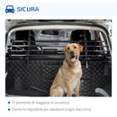 Griglia Divisoria per Auto 85-140x40-50 cm in Ferro e ABS Nero