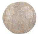 Vaso Resina Eclips 48x13x44,5 cm in Resina Oro e Bianco      