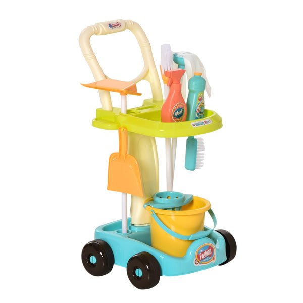 Set Pulizie Giocattolo per Bambini 30x29x55 cm 17 Accessori con Carrello acquista