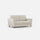 Divano 2 Posti 152x85x85 cm Yasel in Tessuto Latte
