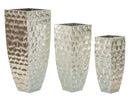 Porta Vasi Tris Argy Ø38x91 cm - Ø30,5x76 cm - Ø25x62 cm in Ferro Argento      
