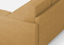 Divano 2 Posti con Pouf 158x145x85 cm Karay in Tessuto Ocra