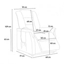 Poltrona Alzapersona Elettrica 1 Motore 68x77x109 cmin Similpelle Grigio
