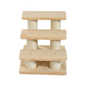 Scaletta per Gatti 3 Gradini 45x35x34 cm Beige