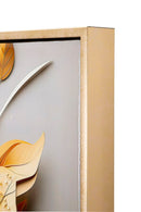 Dipinto su Tela Laccato Flora con Cornice 42x3,5x62 cm in Metallo e Abete e Tela      