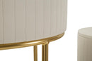 Tavolinetti Alti Wedding Rotondi Set 2 Pz Ø50x90 cm - Ø40x70 cm in Pino e MDF e Metallo      