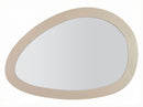 Specchio da Muro Saturno Tortota 71x1,5x48 cm in Ferro e MDF e Specchio Grigio tortora      