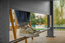 Gazebo Struttura Bar Keter Signature Bar 230x200x238 cm in Resina Effetto Legno Grigio Grafite e Noce
