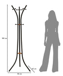 Appendiabiti da Terra X 52x63x183 cm in Metallo e Quercia      
