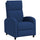 Poltrona Relax 64x86x102 cm Reclinabile Manualmente a 160° con Poggiapiedi in Tessuto Blu