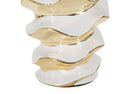 Lampada da Tavolo Glam Space 33x53x33 cm in Ceramica Bianco/Oro