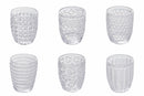 Set 6 Bicchieri Acqua in Vetro 300 ml Villa d'Este Home Tivoli Geometrie