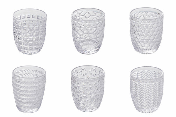 Set 6 Bicchieri Acqua in Vetro 300 ml Villa d'Este Home Tivoli Geometrie acquista