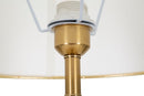 Lampada da Terra Whity Ø41x160 cm in Ferro e Tessuto Oro e Bianco      