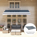 Telo di Ricambio Tenda Parasole Retrattile 282x250 cm in Poliestere Anti UV 50+ Grigio   