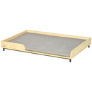 Cuccia per Cani e Gatti 110x70x15,5 cm in Legno e Acciaio Rovere e Grigio