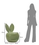 Sedia Bunny Verde 57x55x79 cm in Polietilene Verde      