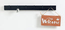 Appendiabito a muro 6 ganci 66x6 cm in Bambù Nero