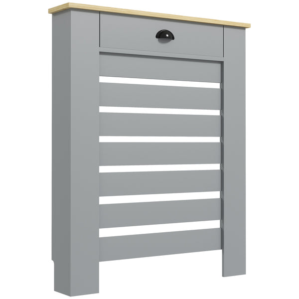 Copritermosifone a Doghe 78x19x95.5 cm Copricalorifero a Griglia con Cassetto in MDF Grigio prezzo