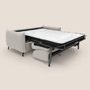 Divano Letto 3 Posti 195x95x96 cm in Tessuto Panna