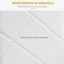 Set di 4 Sedie da Pranzo 41x50x97 cm con Schienale Alto in Similpelle Bianco
