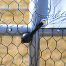 Pollaio Gabbia per Galline 600x303,5x195 cm in Metallo con Copertura in Tessuto Oxford Argento