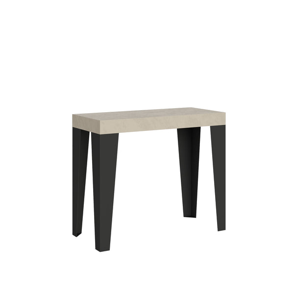 acquista Consolle Allungabile 90-196x40x77 cm Flame Small Cashmere Telaio Antracite