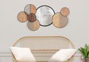 Specchio da Muro Woody 123,2x4,4x63,5 cm in Ferro e Specchio e MDF Multicolor      