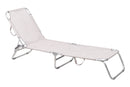 Lettino Prendisole Pieghevole da Giardino 190x57x27 cm in Alluminio e Textilene Grigio Melange